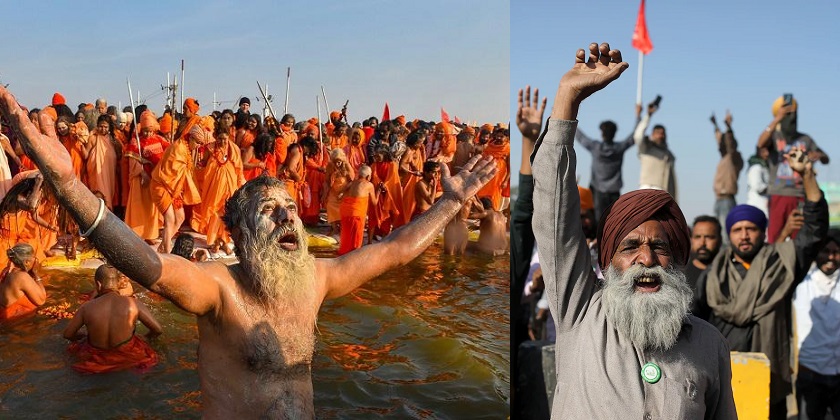 Sadhus to resume Kumbh as ‘farmers protest’ to get media support and escape Covid